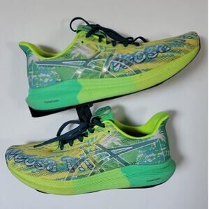 ASICS Men's NOOSA TRI 14 Safety Green/Yellow/White Running Shoes / Size-9.5